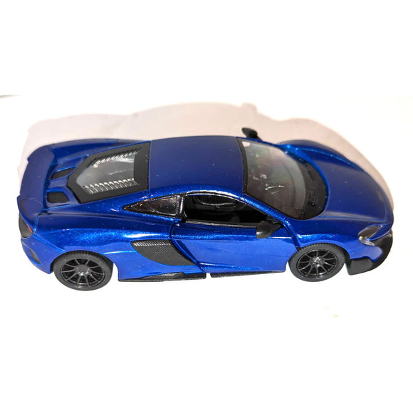 Kinsmart 5" McLaren 675LT Diecast Model Toy Car 1:36 Pull Action- Blue - Picture 1 of 8